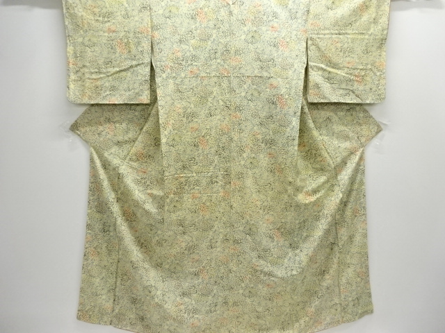 JAPANESE KIMONO / SILK / JODAI TSUMUGI / KIKU